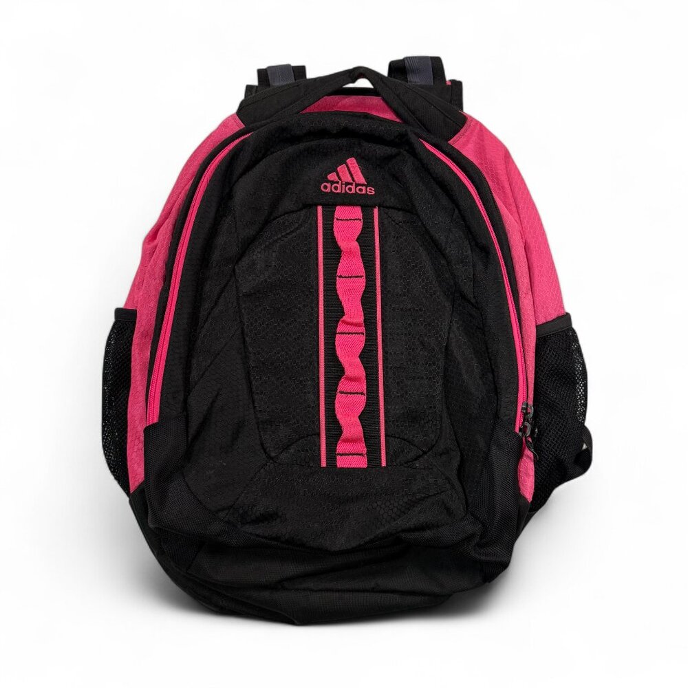 Adidas Backpack Black‎ Pink Girls Large School Pockets Outdoor Travel